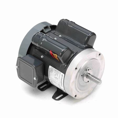 Leeson General Purpose Motor, 1/2 HP, 1 phase, 1800 RPM, 100-120/200-240 V, 56C Frame, TEFC E264